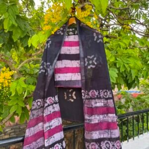 Hand-block print unstitched suit